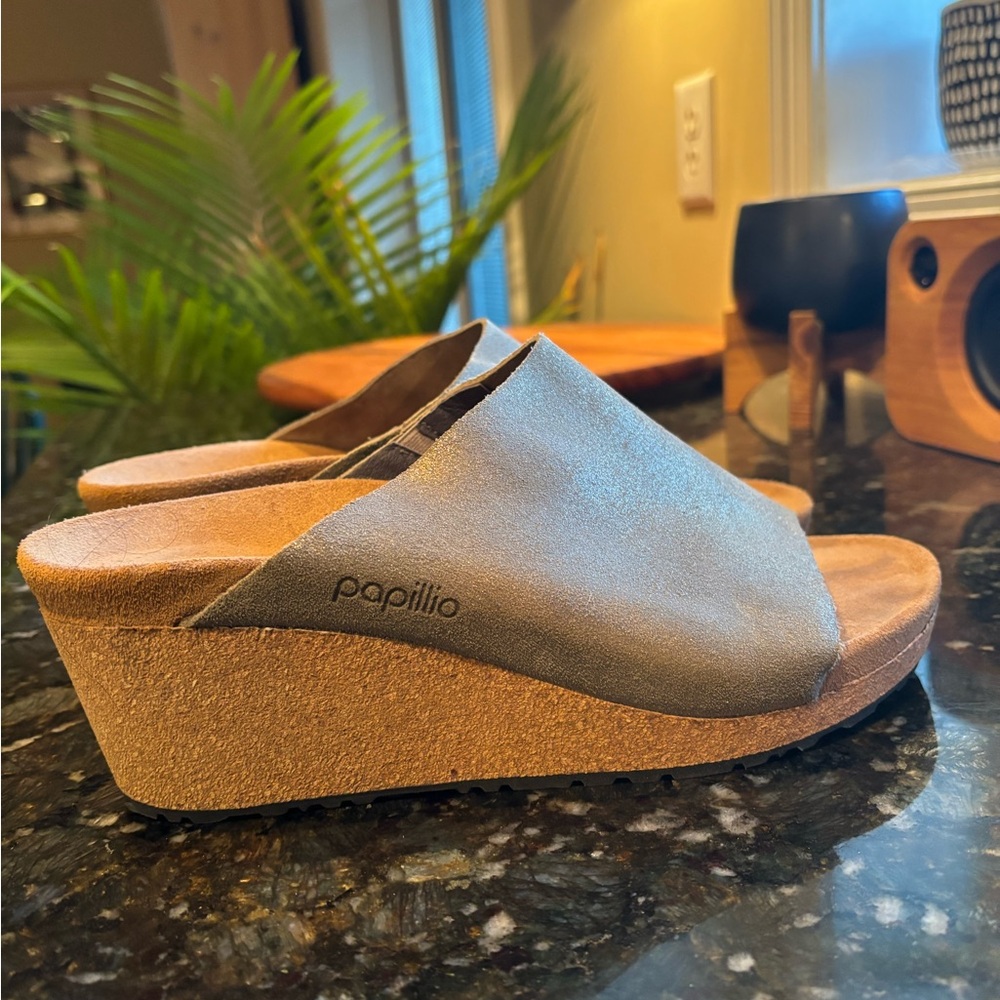 Papillio Women's Gray Wedge Sandals